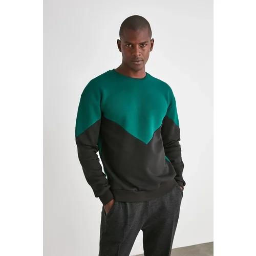 Trendyol Sweatshirt - Green - Regular fit