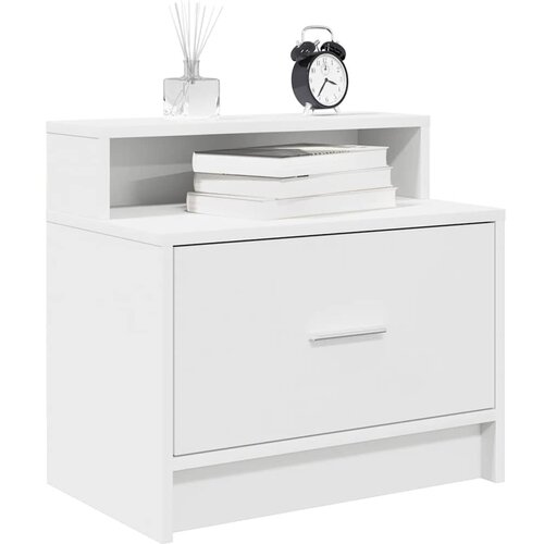 vidaXL Noćni ormarić s ladicom bijeli 51x31x47 cm Cijene