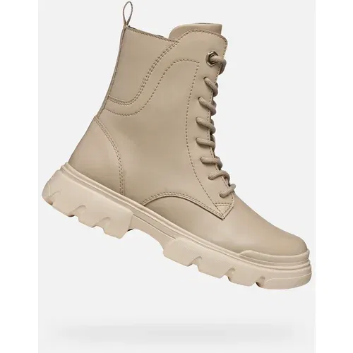 Geox Beige Girls Ankle Boots Junette - Girls