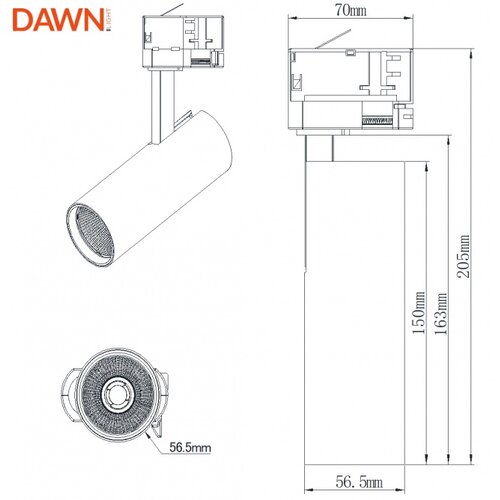 Dawn led reflektor &scaron;inski JM-4068 10W 3000K 36&deg; beli Cene