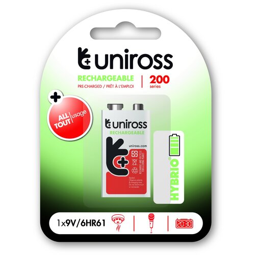 Uniross Polnilna baterija 9V Ni-Mh UH19V200 (1 kom), (21533633) Slike