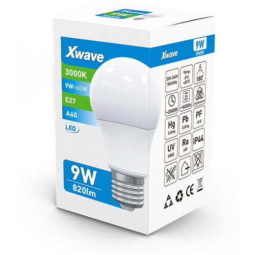 XWAWE E27 9W led sijalica 3000K/220V/820Lm/Toplo bela Slike