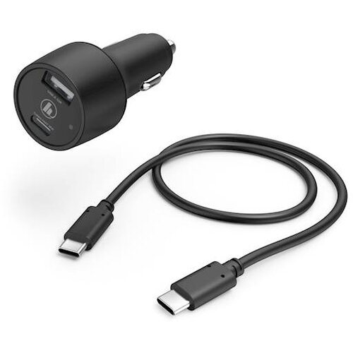 Hama punjač za auto set USB-C USB-A 30W crni Cijene