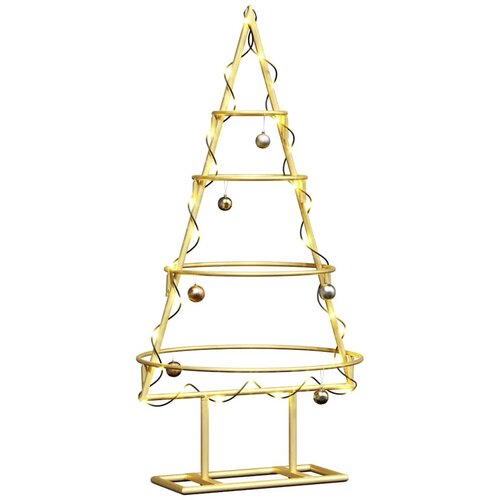  Metalna božićna jelka Zlatno 60 cm Čelik s pra&amp;scaron;kastim premazom Slike