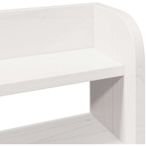 VidaXL Posteljni okvir z vzglavjem brez vzmetnice bel 140x190 cm Slike