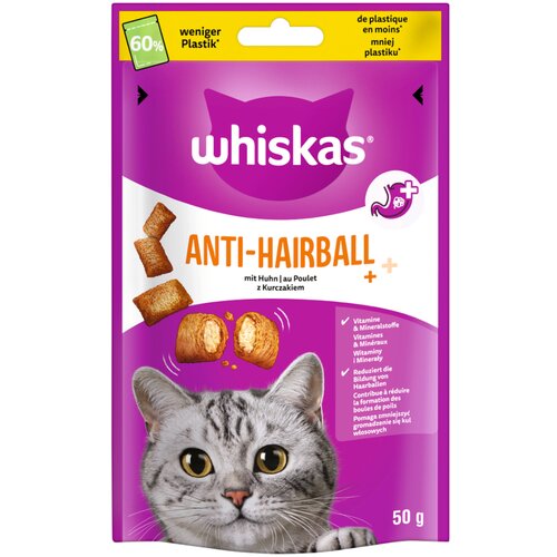  Ekonomično pakiranje Whiskas Snacks - Anti-Hairball (8 x 50 g) Cijene
