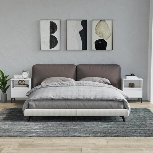  Noćni ormarići 2 kom visoki sjaj bijeli 40x35x50 cm Cijene