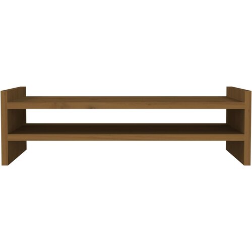  Stalak za monitor boja meda 50 x 27 x 15 cm od masivne borovine Slike