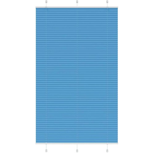 vidaXL Plisirana senčila modra 120x200 cm, širina blaga 119,4 cm, poliester, (5000297761) Cene