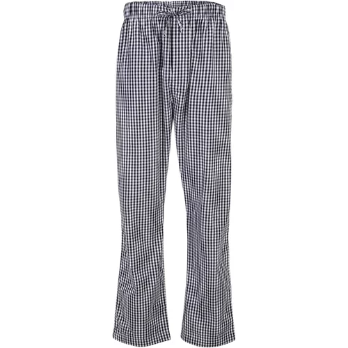 Gant Pidžama hlače morsko plava / prljavo bijela