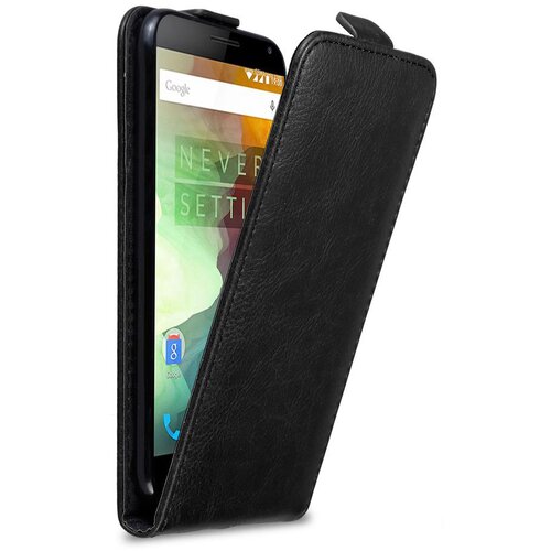 Cadorabo Ohišje, združljivo z OnePlus 2 v nočna črna - Zaščitni ovitek v obliki flipa z magnetnim zapiranjem, (20559273) Cene