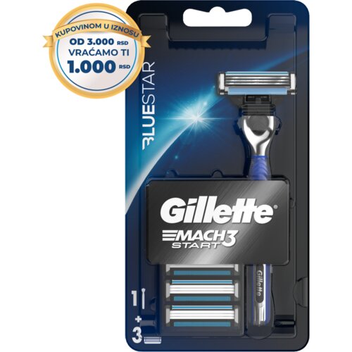 Gillette Mach3 start blue muški brijač +3 dopune Cene