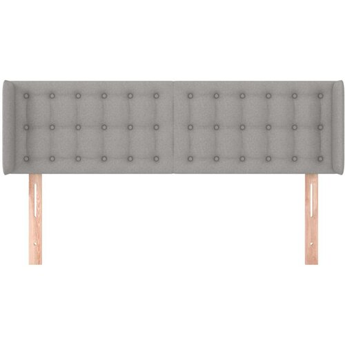  Uzglavlje s u&amp;scaron;ima svjetlosivo 147x16x78/88 cm od tkanine Slike