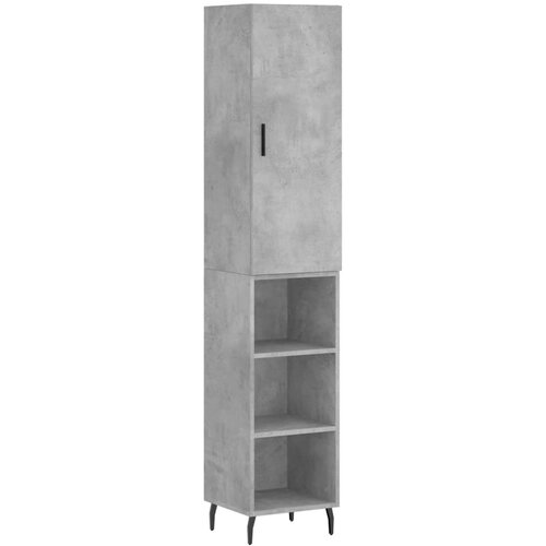 Maison Chic Visoka omara - Komoda - Predalnik betonsko siva 34,5x34x180 cm inženirski les, (21721930) Cene
