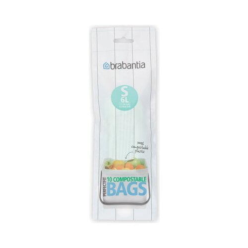Brabantia PerfectFit vrećice za smeće (biorazgradive) - 6 litara (S) - 10 komada/rola Cijene