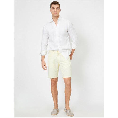 Koton Shorts - Yellow - Normal Waist Slike