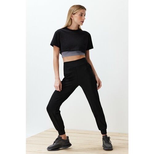 Trendyol Black Diver/Scuba Fabric Comfortable Fit Knitted Sports Sweatpants Slike