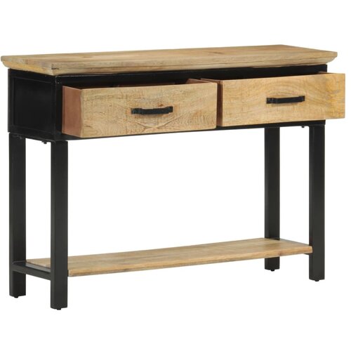 Maison Chic konzolna miza - miza ob steni 110x30x75 cm trden neobdelan mangov les, (21786398) Slike