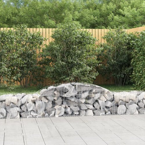 vidaXL Obokane gabion košare 3 kosi 300x50x40/60 cm pocinkano železo Cene