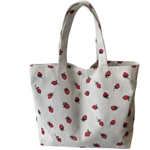 IZMAEL Ročna Torbica Strawberry - Bela Slike