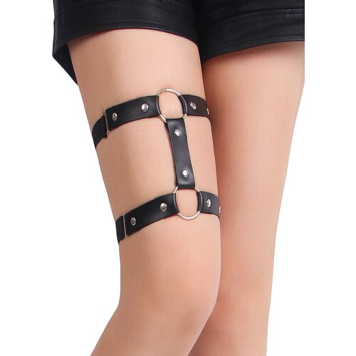 SuperLove Faux Leather Double Garter 81292 Black Cijene