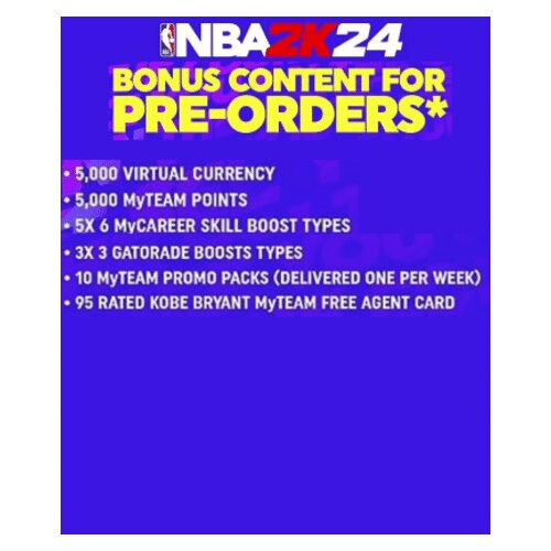 Steam NBA 2k24 Pre-Order Bonus (DLC) (PC) Key EUROPE Cene