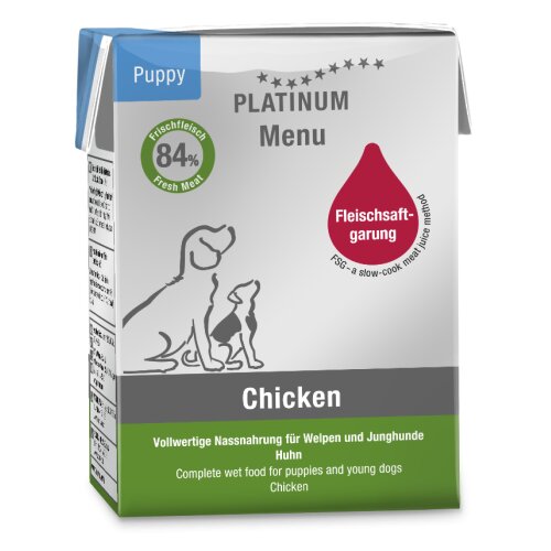 Platinum dog menu puppy piletina 375 g Cene