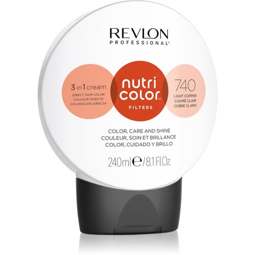 Revlon Professional Nutri Color Filters 3in1 Cream negovalna maska z barvnimi pigmenti za poživitev barve 740 Light Copper 240 ml Cene
