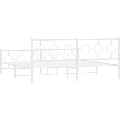  okvir kreveta uzglavlje i podnožje bijeli 200x200 cm Slike