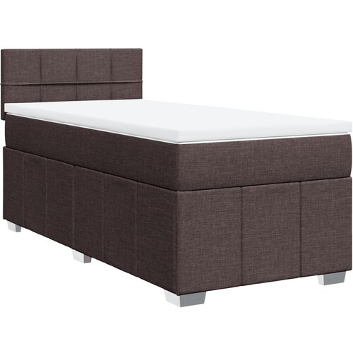 Maison Chic Box spring postelja - Vzmetna postelja z vzmetnico temno rjava 80x200 cm blago SL11355, (21900253) Cene