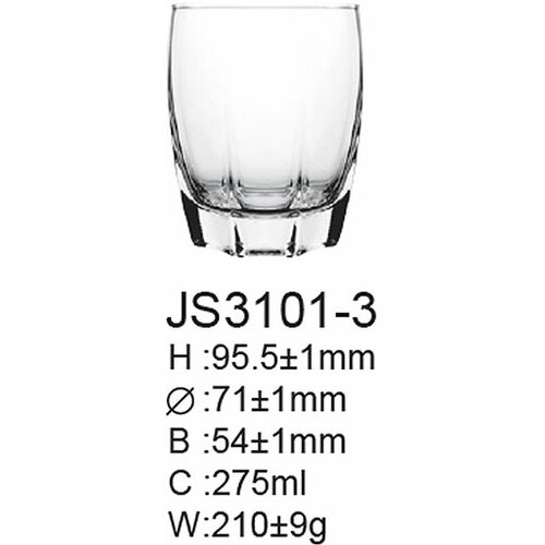  Staklena čaša za liker i rakiju 6/1 275 ml JS3101-3 Cene