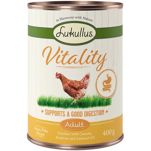 Lukullus Vitality Prebava piščanec brez žitaric - 6 x 400 g Cene