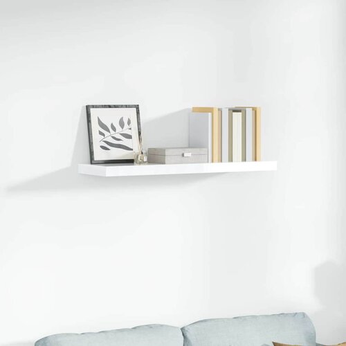  Plutajuća zidna polica visoki sjaj bijela 90x23,5x3,8 cm MDF Cene