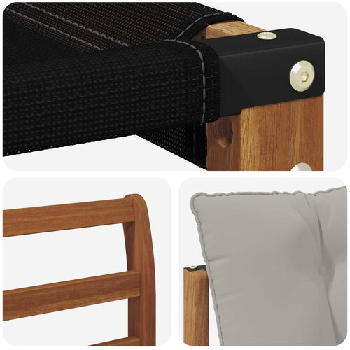 Set vanjskih sofa 5 kom. Prirodna i svijetlo siva Smeđa 249 x 130,5 x 73 cm Slike