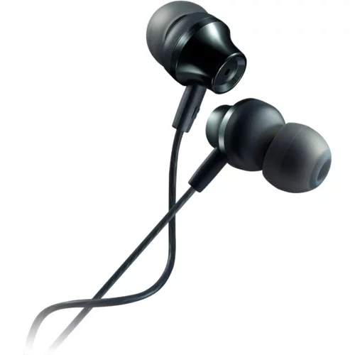 Canyon Stereo earphones with microphone, metallic shell, 1.2M, dark gray - CNS-CEP3DG
