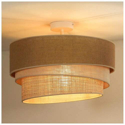  Duolla - Plafonski luster YUTE TRIO 1xE27/15W/230V, prečnik 45 cm, braon/siva/bež Cene