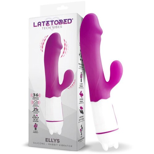 LATETOBED Ellys Vibrator 36 Functions Silicone USB Purple Cijene