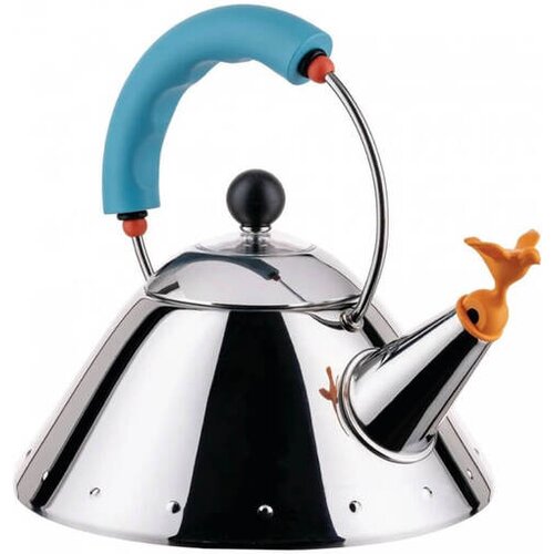 Alessi čajnik Bird 9093, 1l, moder ročaj, indukcija, inox Cene