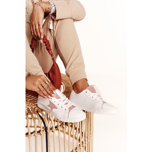 Big Star Women&amp;#039;s Leather Sneakers With A Star Slike