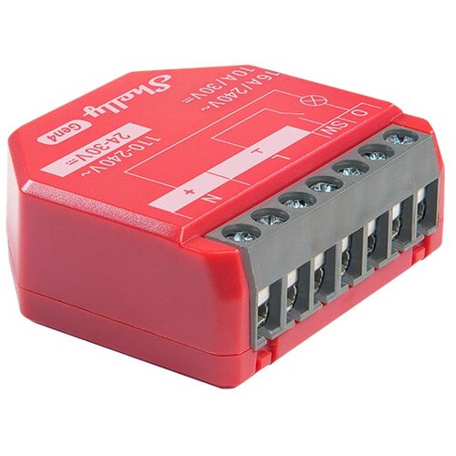 Shelly 1PM Gen4 Smart switch Red Slike