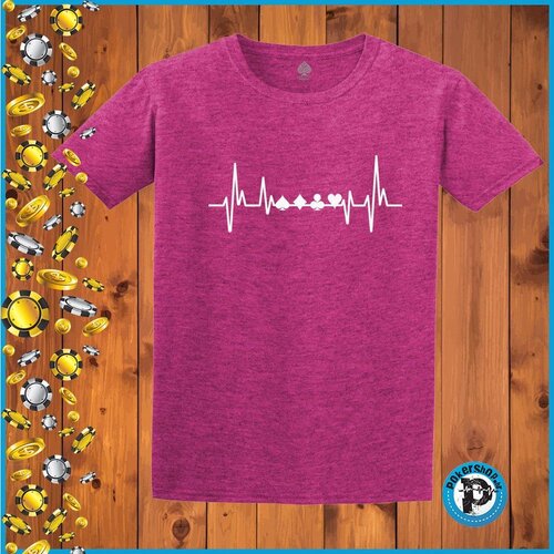  Poker majica "Heart Beat", ljubičasta Cijene