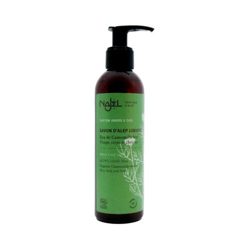 Najel Tekući alepski sapun - Amber &amp;amp; Oud - 200 ml Slike