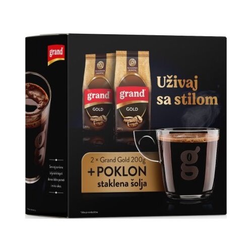 Grand kafa gold 2X200G + poklon staklena &amp;scaron;olja Slike