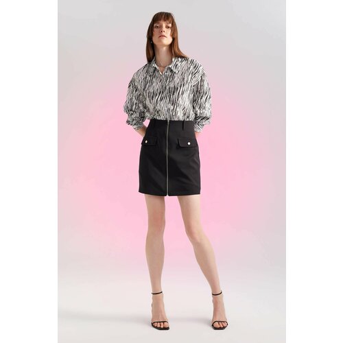 Defacto A-Line Normal Waist Lined Mini Skirt Slike