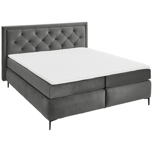 Boxxx POSTELJA BOXSPRING 160 cm x 200 cm , tekstil siva Cene