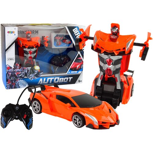 Lean Toys Auto Robot Transformer 2v1 R/C daljinski upravljalnik oranžna Cene