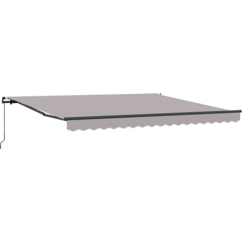 vidaXL Ročna retraktibilna tenda Svetlo siva 400x350 cm, Zamenska tkanina za tendo za okvir 4x3,5 m Svetlo siva Cene
