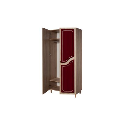 Hanah home Ormar Stil-621, 90x192x52 cm, Hrast-bordo Slike