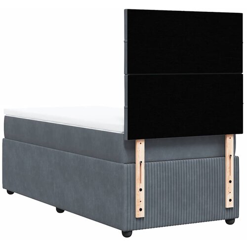 Box spring krevet s madracem tamnosivi 90x190 cm bar&amp;scaron;unasti Slike