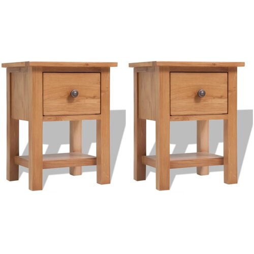 vidaXL noćni ormarići 2 kom 36 x 30 x 47 cm od masivne hrastovine Cijene